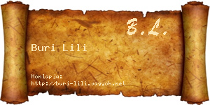 Buri Lili névjegykártya