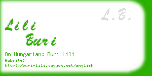 lili buri business card